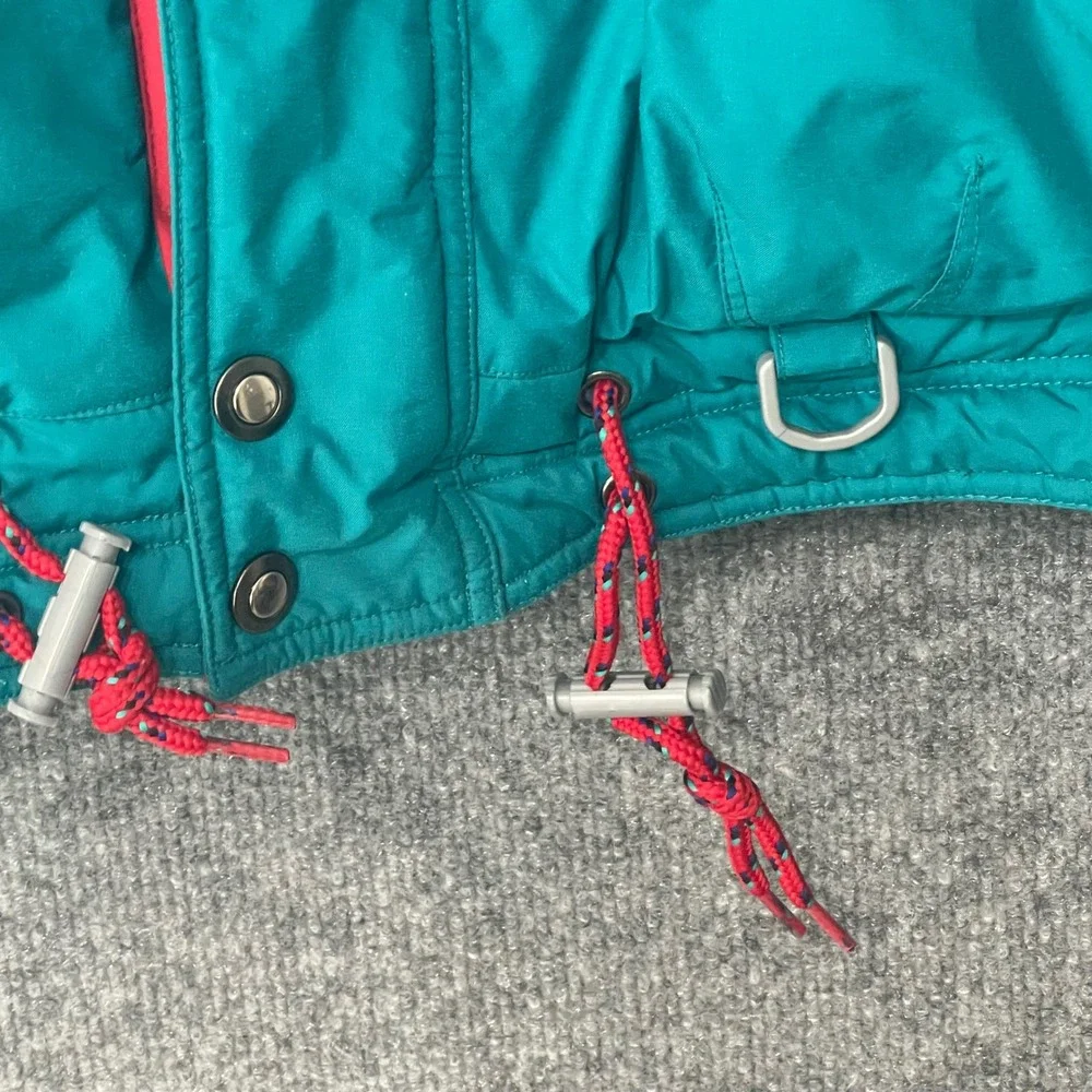 Vintage St Johns Bay Mens Colorblock Ski Jacket Teal Purple‎ 90s Retro Large L